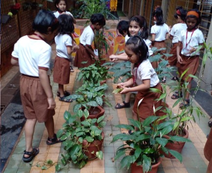 Children engaged in a variety of activities, promoting holistic development, in the Pre-Primary program at AK Joshi CBSE School, Thane.