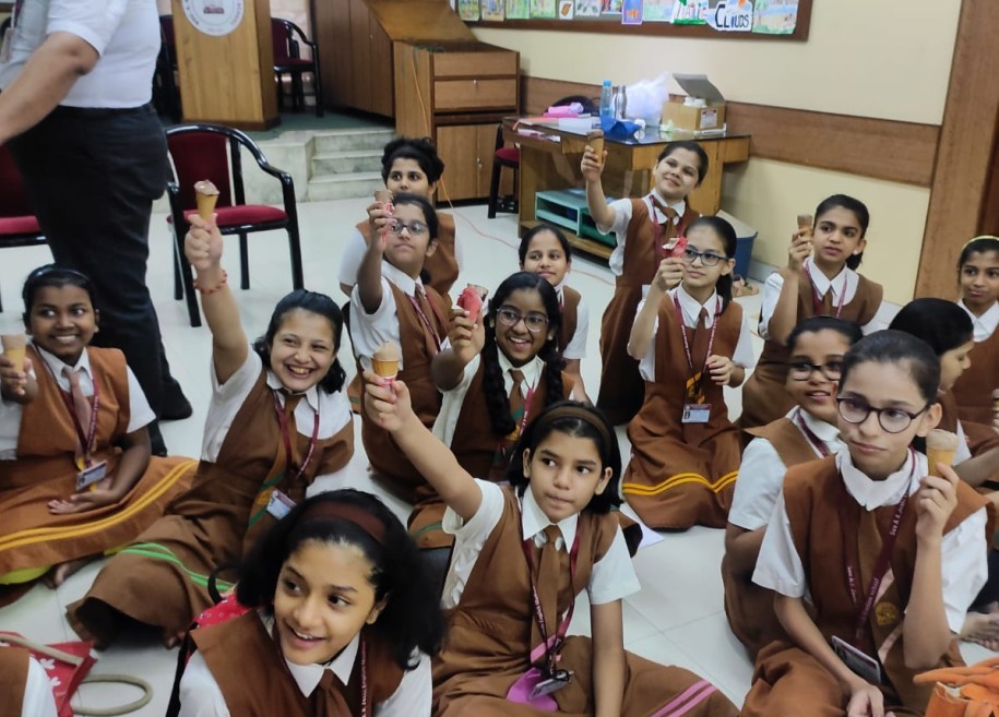 Students engaged in physical activities at VPM's AKJEMS English Medium School in Thane.